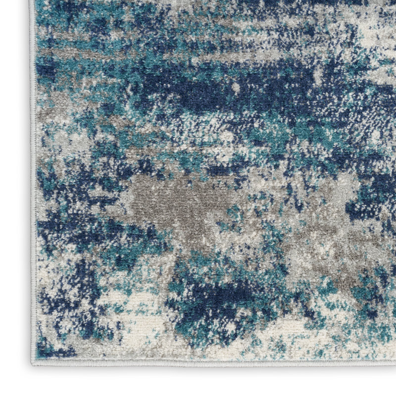 Trent Austin Design® Rensselear Performance Gray/Blue/Ivory Rug